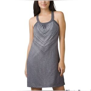 Prana Cantine Athletic Mini Dress Geometric Gray Active Outdoor Athleisure